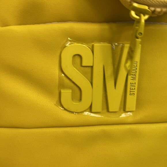 NWT Steve Madden Faux Leather (Bjaya) Backpack w/ AirPods pouch - Yellow - Picture 5 of 10